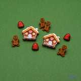 Gingerbread houses, cookies and gumdrops add to holiday and baking themed crafts