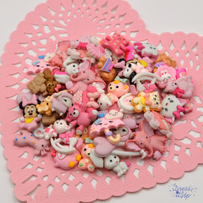 Huge pack of pink and nursery themed buttons and embellishments 