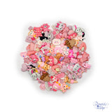 Huge pack of pink and nursery themed buttons and embellishments 