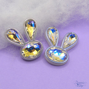 Shiny colorful bunnies add a glam touch to Easter and spring crafts