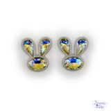 Shiny colorful bunnies add a touch to Easter and spring themed crafts