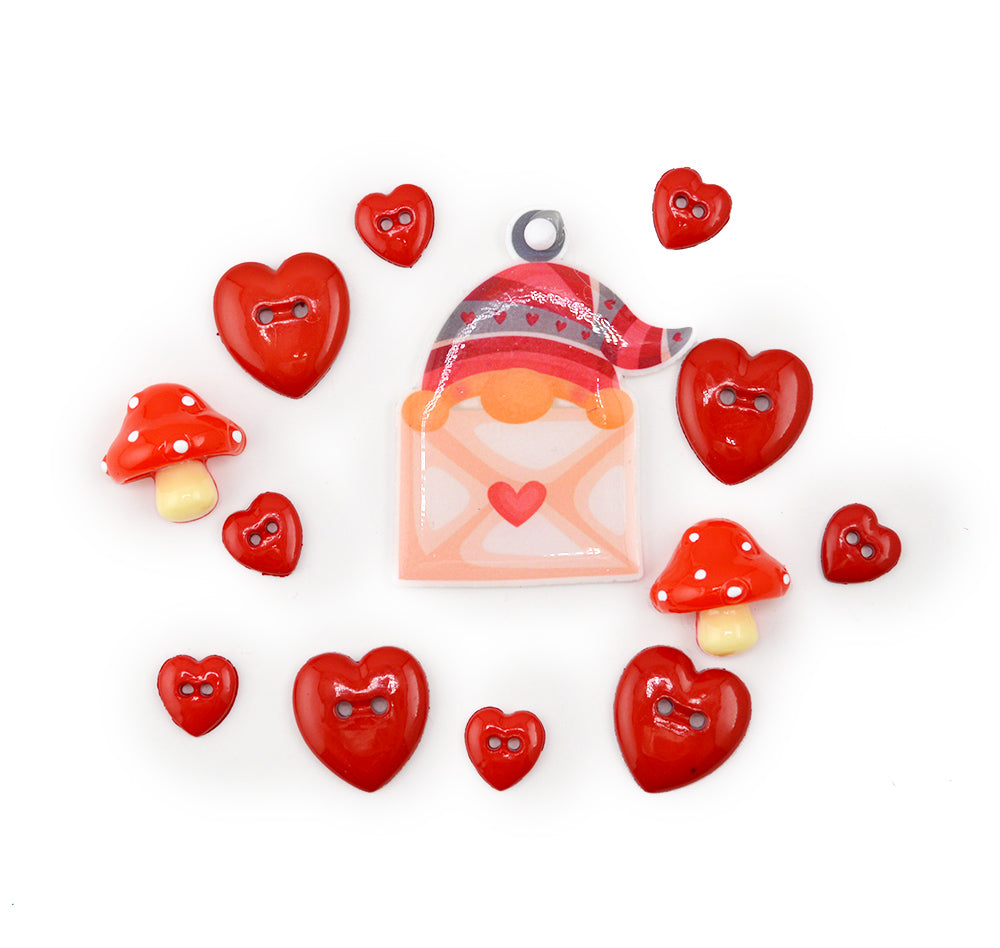 I Love You Gnome Craft Embellishments