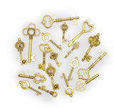 Key To My Heart Assorted Gold Keys 18 Pieces