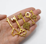 Key To My Heart Assorted Gold Keys 18 Pieces