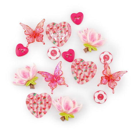 Blushing Flutter Craft Embellishment Mix