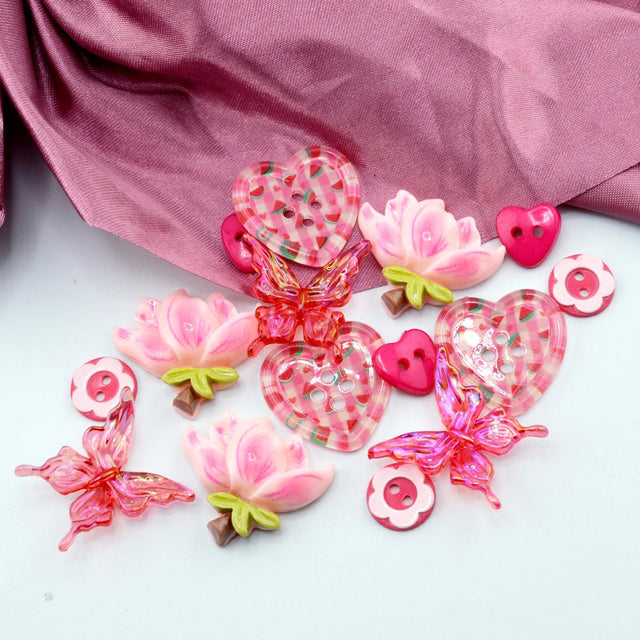 Blushing Flutter Craft Embellishment Mix
