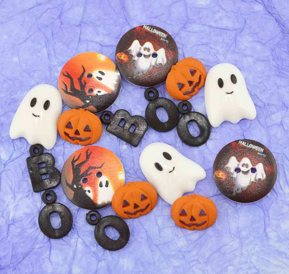 Halloween Jubilee Wood Button & Resin Embellishments