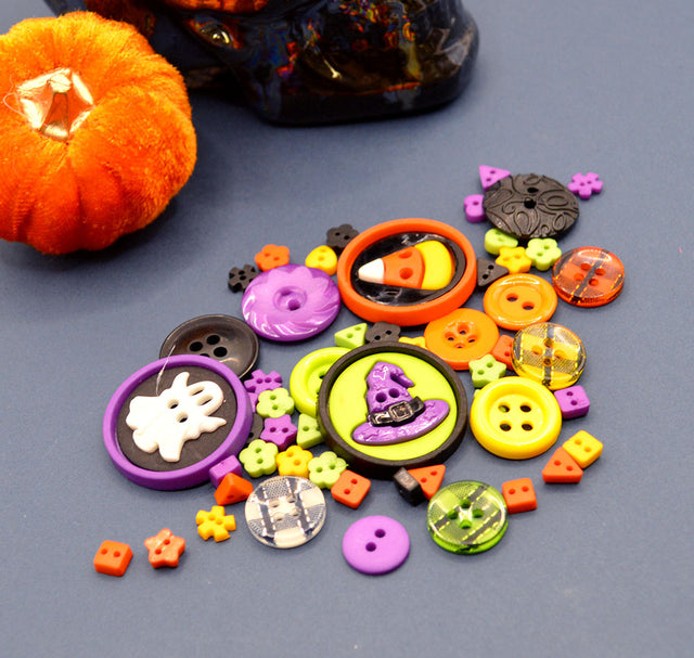 Halloween Sewing Button Assortment 80pcs