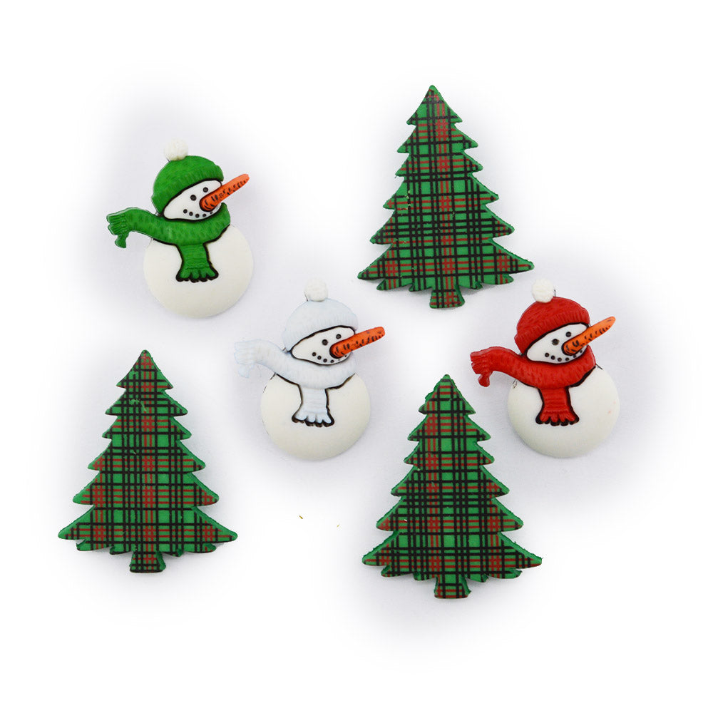 Have a Cool Yule Snowman Outdoor Winter Themed Buttons