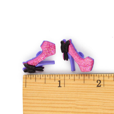 Head Over Heels Pink Purple Shoe Buttons