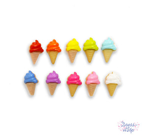 Colorful ice cream cones add to summer crafts and kitchen decor
