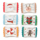 faux resin Christmas candy craft button on a white background