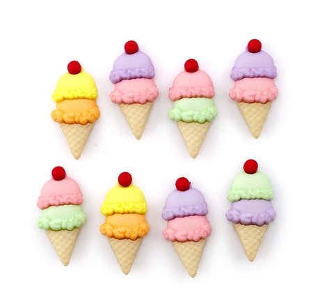 Pastel Ice Cream Dreams Loop-Back Embellishment Pack
