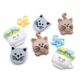 This pack includes adorable cats, kitty vase with tulips and glittery resin butterflies. Perfect for DIY crafts and gifts.