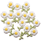 tiny white daisy flower craft embellishments