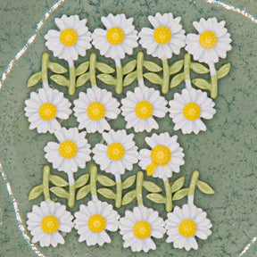 tiny white daisy flower craft embellishments
