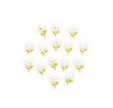 Itty Bitty White Lily Flat Back Embellishments