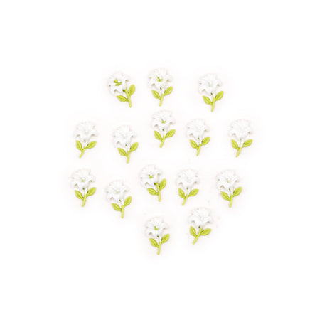 Itty Bitty White Lily Glue-On Embellishments