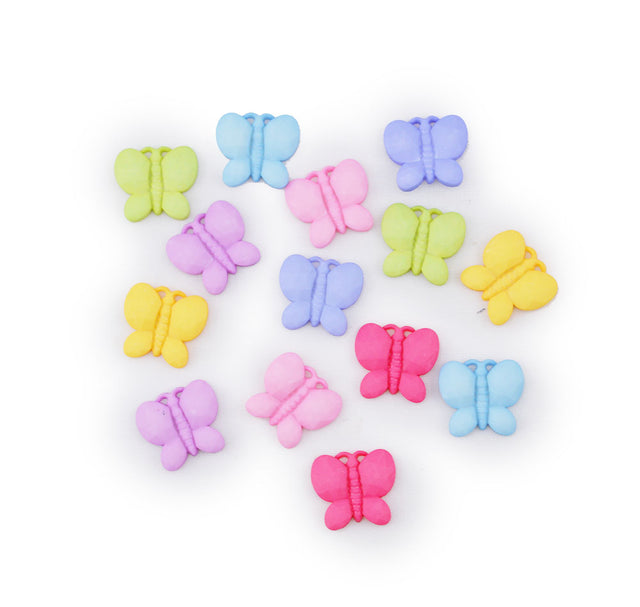 Jewel-Toned Pastel Butterfly Button Pack