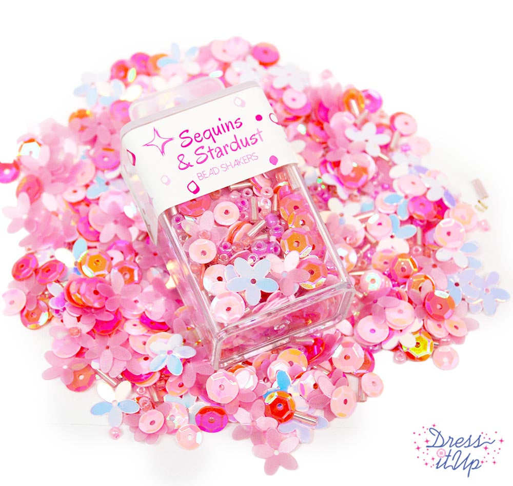 Sequins and Stardust Bead Shakers in Popping Pink