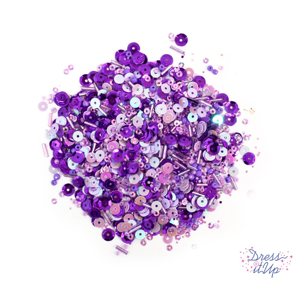 Sequins and Stardust Bead Shakers in Purple Rain