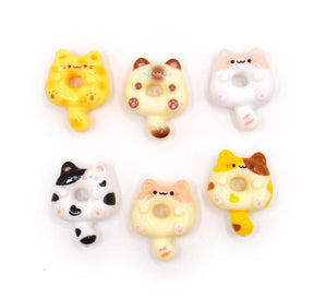 flat back donut shaped cat embellishments for crafting