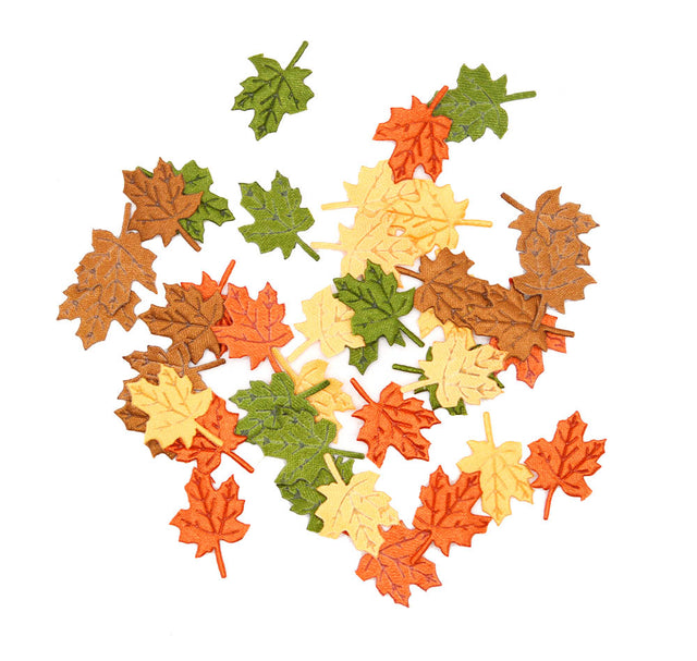 Satin Maple Leaves DIY Craft Embellishments