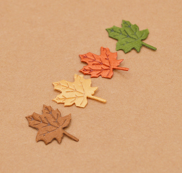 Satin Maple Leaves DIY Craft Embellishments