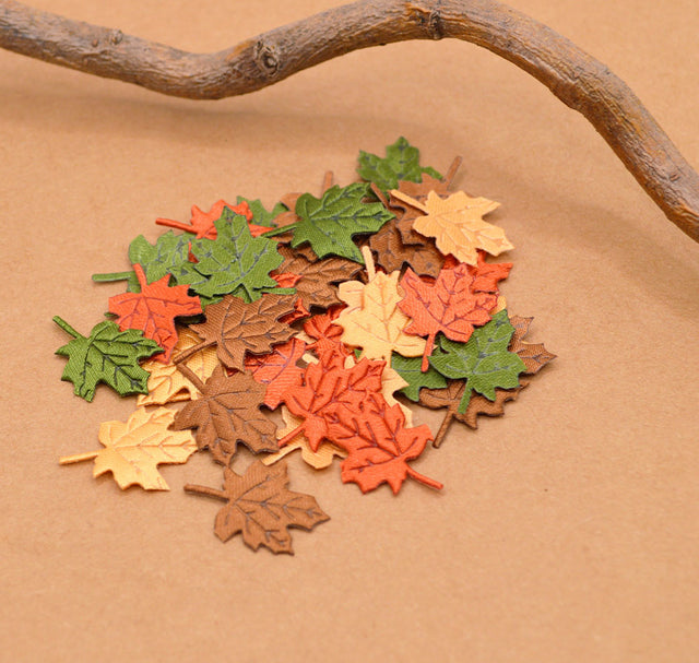 Satin Maple Leaves DIY Craft Embellishments