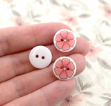 Blossom Printed 2-Hole Round Buttons