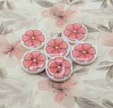Blossom Printed 2-Hole Round Buttons