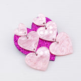 Heart Dangle Acrylic Earrings – Choose Your Style