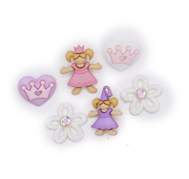 Little Princesses Girl Craft Buttons