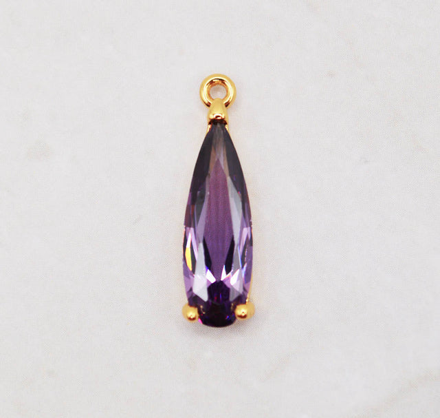 A Dash of Purple Glass Charm