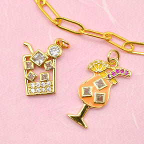 Mimosas in the Morning Brunch Charm Pair