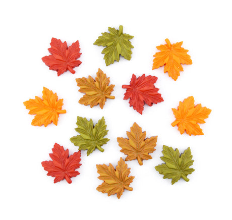 Autumn Matte Maple Leaves Craft Embellishment Pack