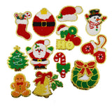 Chenille Merry & Bright Christmas Iron-On Patch Mix