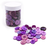Mini Color Jars in Purple 70 Piece Button Assortment
