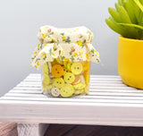 Mini Color Jars in Yellow 70 Piece Button Assortment