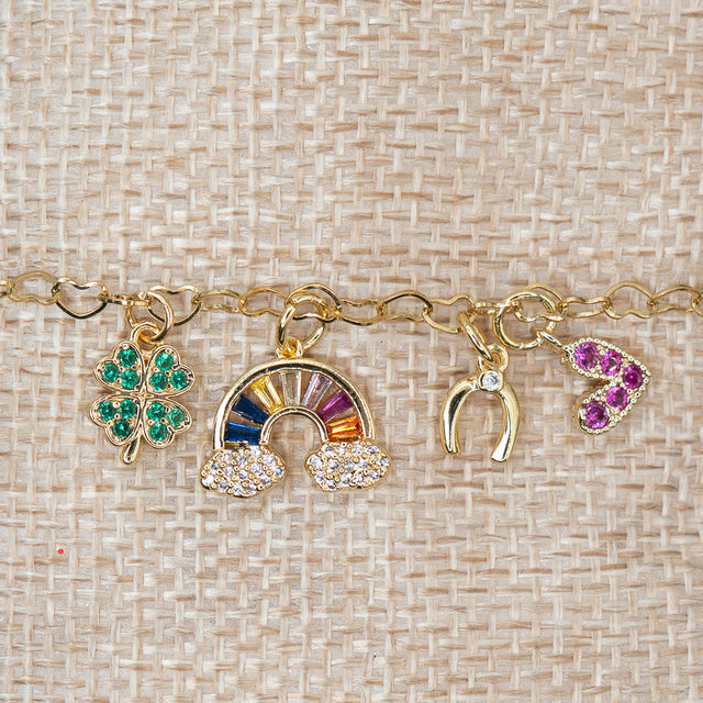 Mini Heart Link Stackable Bracelet