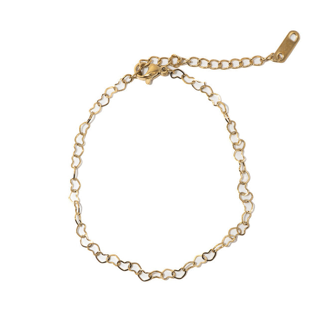 Mini Heart Link Stackable Bracelet