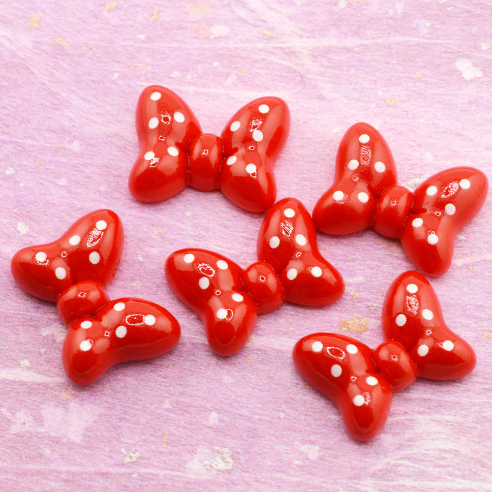 Minnie Polka Dot Red Bow Craft Embellishments
