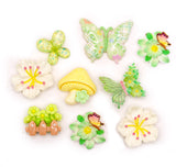 Mint Whisper Butterfly Garden Embellishment Pack