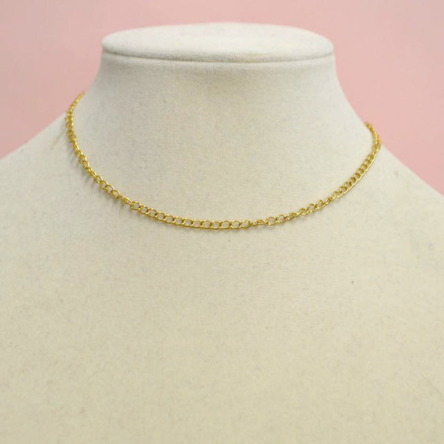 18K Gold Curb 12-Inch Necklace Chain