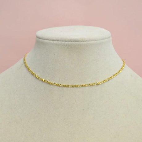 18K Gold Figaro 12-Inch Necklace Chain