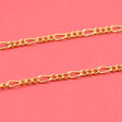 18K Gold Figaro 12-Inch Necklace Chain