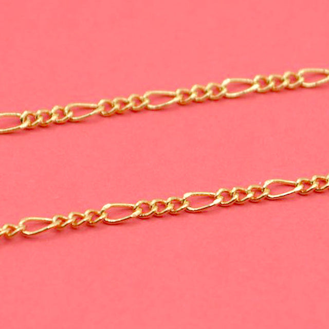 18K Gold Figaro 12-Inch Necklace Chain