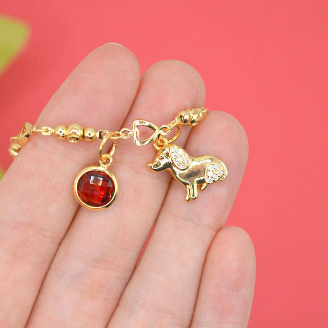 18K Gold Heart 12-Inch Necklace Chain