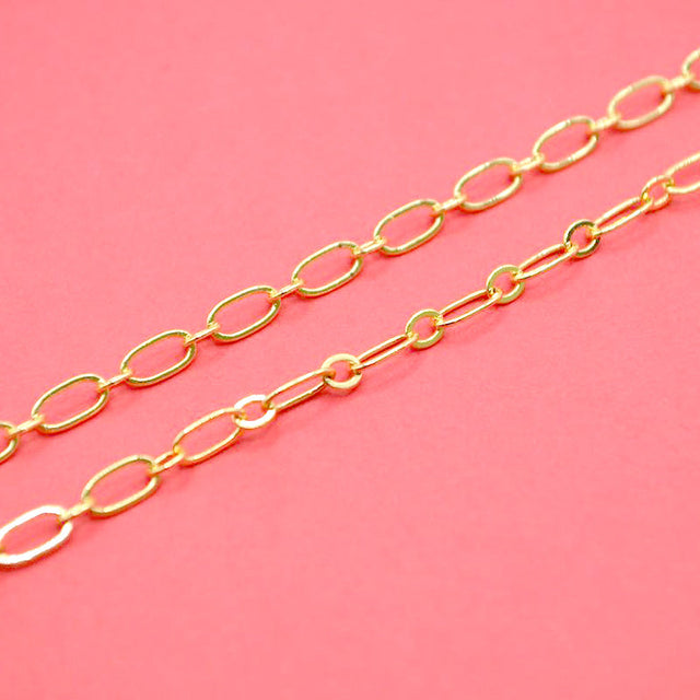 18K Gold Rolo 12-Inch Necklace Chain