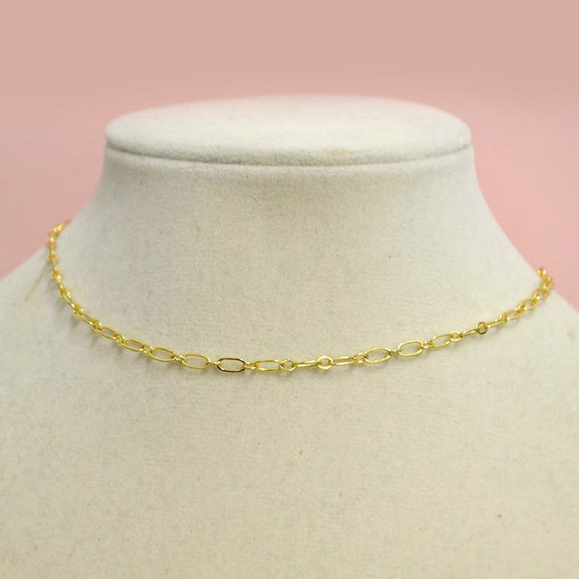 18K Gold Rolo 12-Inch Necklace Chain